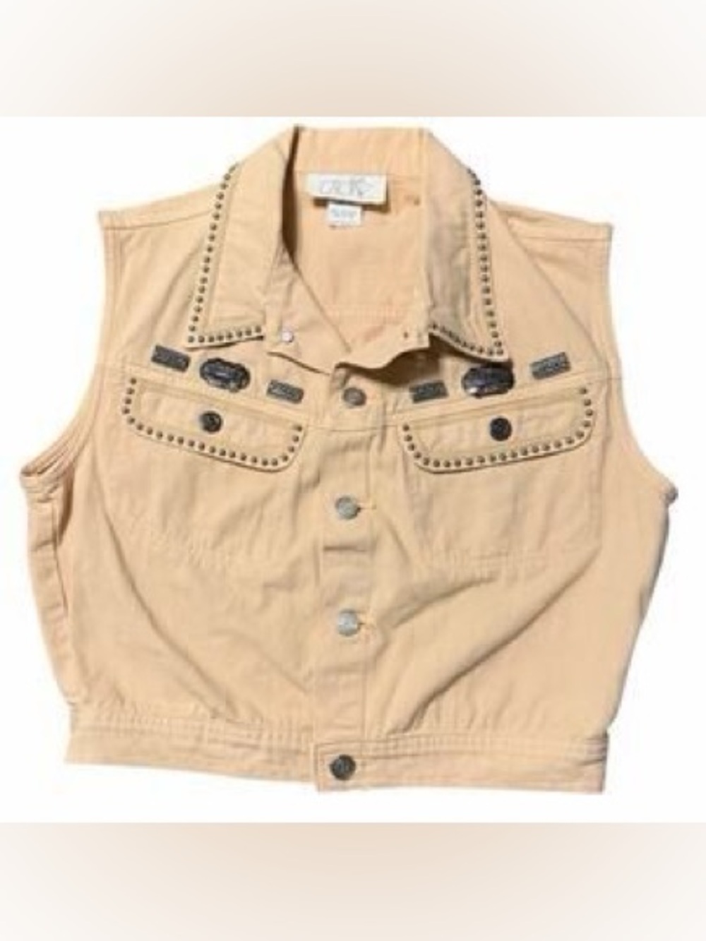 Cache-sz L-Vintage Studded Embellished Vest